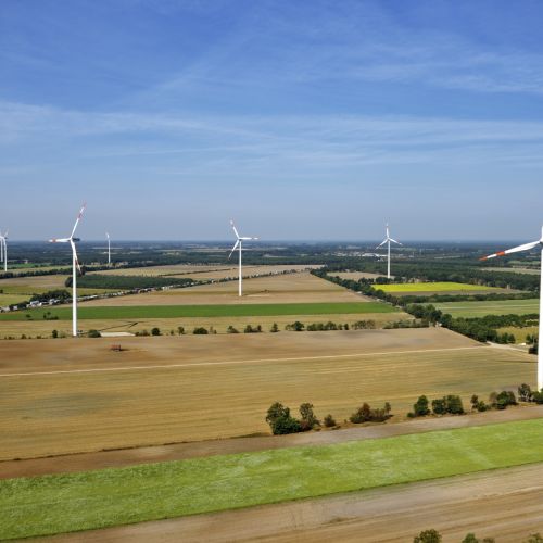 Windpark Buchholz von oben (c) EnBW